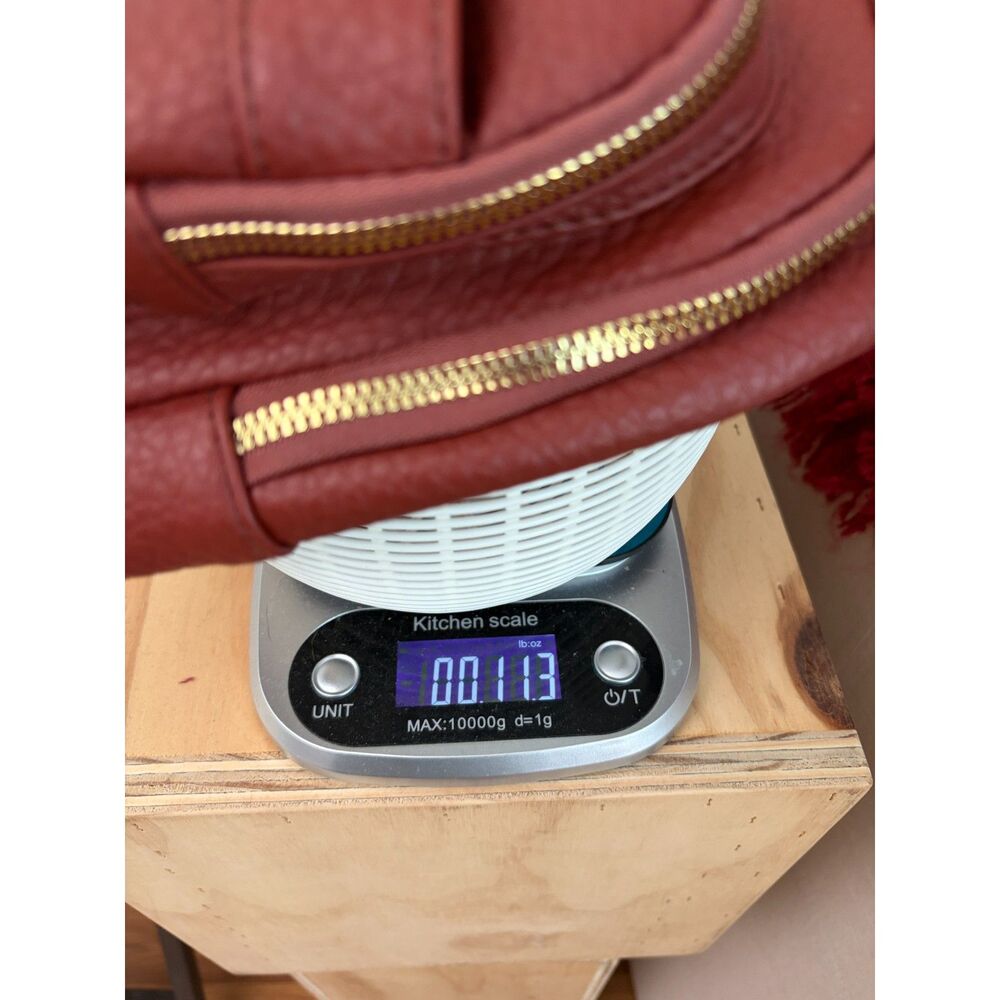 Faux Leather Sling Bag Crossbody Backpack Brick Red Guitar Strap Boho Travel Bag